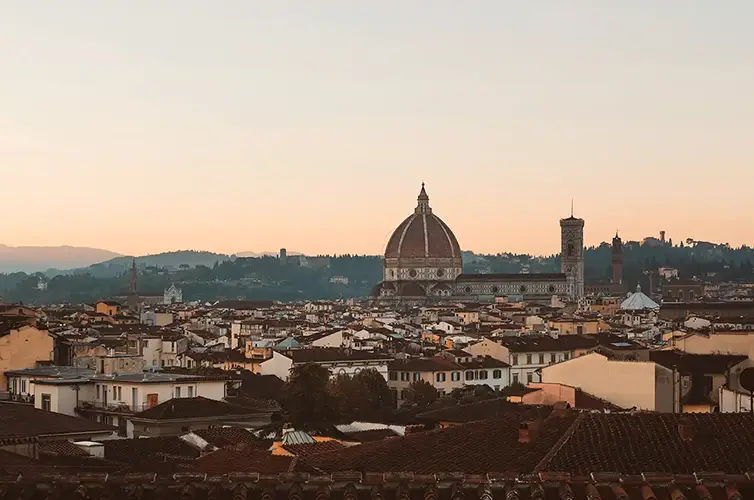 Florence Toscaanse heuvels met de trein