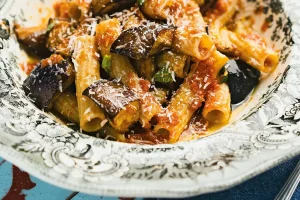 Recept voor pasta met aubergine