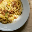 Spaghetti met knoflookkruimels